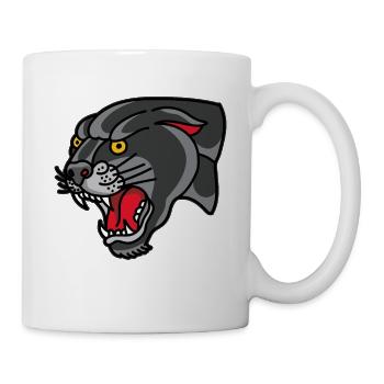 schwarzer Panther - Tasse - Weiß - Rechts
