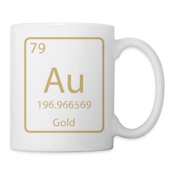 Gold aurum chemical element / periodic table - Mug - white - Right