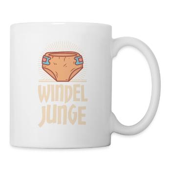 Baby Junge Windel Design für Schwangere - Tasse - Weiß - Rechts