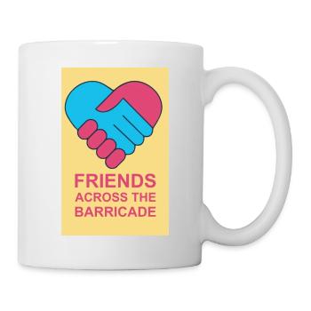 Tee-shirt amis à travers la barricade - Mug blanc - blanc - Droite