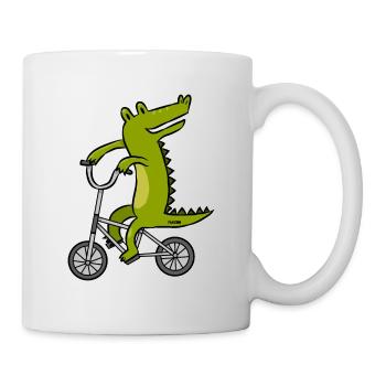 Vélo enfants crocodile alligator reptile - Mug blanc - blanc - Droite