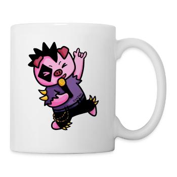Pig Heavy Metal Music Microphone Kids Gift - Mug - white - Right
