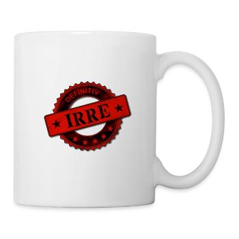 Stempel definitiv irre Spruch Geschenk Spaß Witz - Tasse - Weiß - Rechts