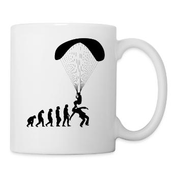Evolution Paragliding Paraglider Gleitschirm Shirt - Tasse - Weiß - Rechts