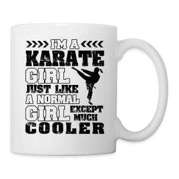 Fille de karaté cool - Mug blanc - blanc - Droite