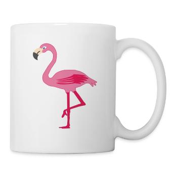 Flamingo rose - Mug blanc - blanc - Droite