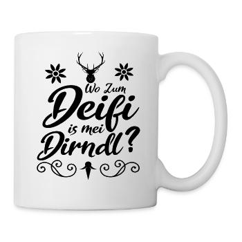 Dirndl - Tasse - Weiß - Rechts