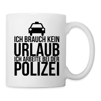 Polizist - Tasse - Weiß - Rechts