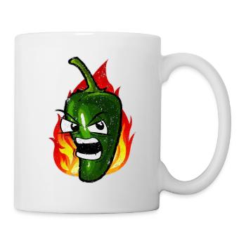 Piment vert feu vif - Mug blanc - blanc - Droite