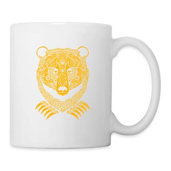 Lord of the Forest Bear Celtic runes Odin gift - Mug - white - Right