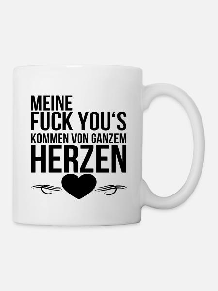 Fuck you - Tasse - Weiß