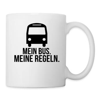 Mein Bus meine Regeln - Tasse - Weiß - Rechts