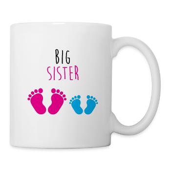 Big sister big sister brother baby family - Mug - white - Right