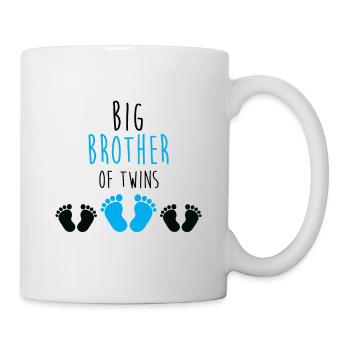 Grand frère jumeaux bébé pieds cool boy - Mug blanc - blanc - Droite