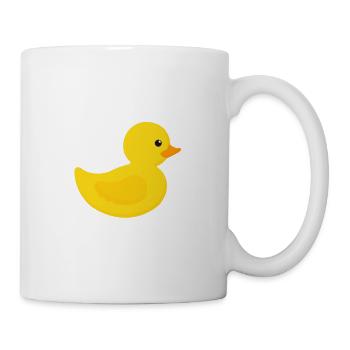 Badeente Gummiente - Tasse - Weiß - Rechts
