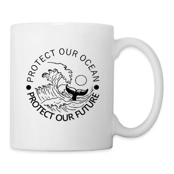 Protégeons notre océan - Mug blanc - blanc - Droite