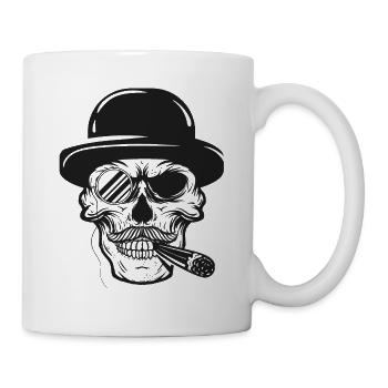 Gangster, Schädel, Lifestyle - Tasse - Weiß - Rechts