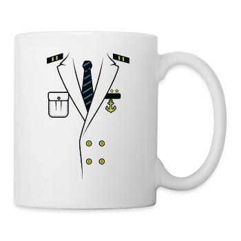Capitaine Capitaine Carnaval Costume de fête de carnaval - Mug blanc - blanc - Droite