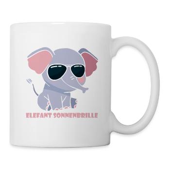 elephant sunglasses - Mug - white - Right