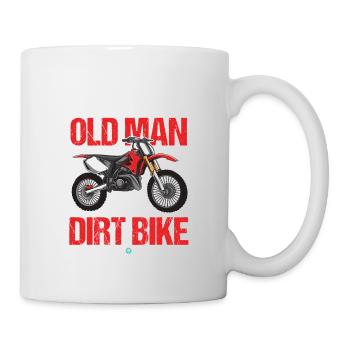DIRT BIKE: Old Man With A Dirt Bike - Mug - white - Right