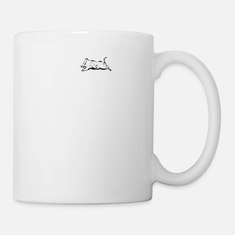 Wildschwein Herzschlag - Tasse - Weiß