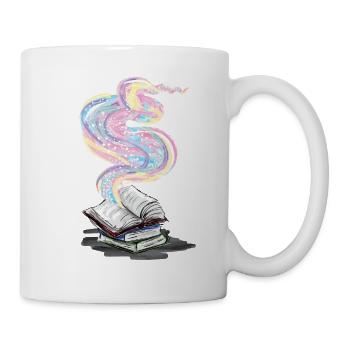 Magic books - reading, book - Mug - white - Right