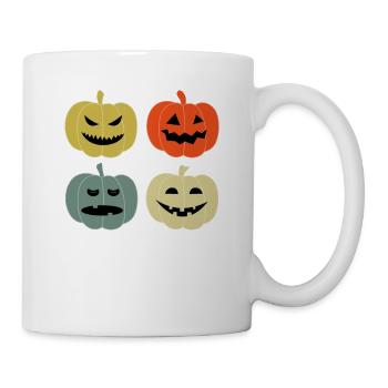 Citrouille lanterne Monstre Halloween - Mug blanc - blanc - Droite