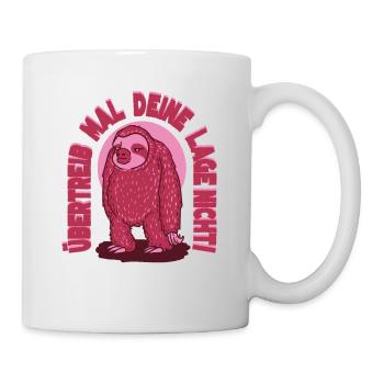Faultier Faultiere Faulenzer Faul Modus Geschenk - Tasse - Weiß - Rechts