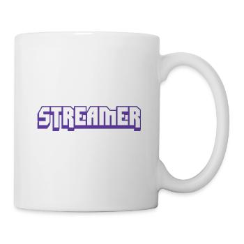 Streamer twitch mixer youtube shirt design motiv g - Tasse - Weiß - Rechts