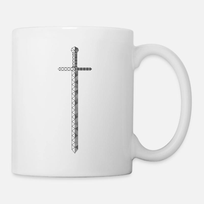 Polygon schwert - Tasse - Weiß