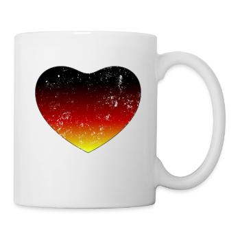 Allemagne Flagge Herz - Mug blanc - blanc - Droite