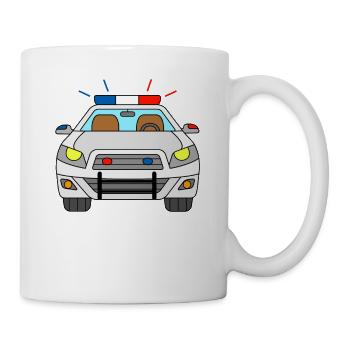 Véhicule de police - Mug blanc - blanc - Droite