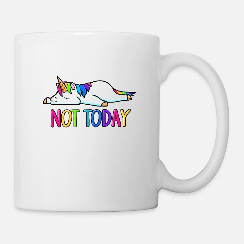 Aujourd'hui Rainbow Unicorn - Mug blanc - blanc