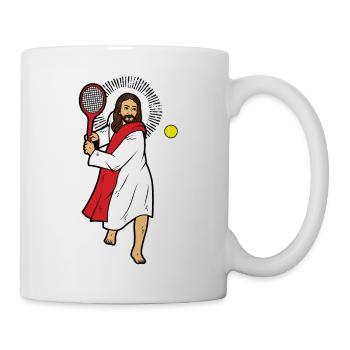 Jesus Christ Religion Tennis Equipe Sportive - Mug blanc - blanc - Droite