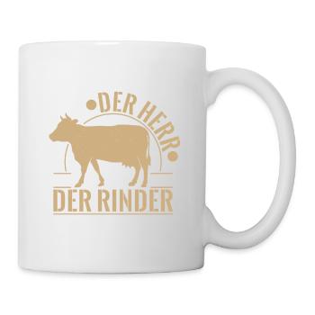 Vaches vaches vaches ferme cadeau · Le maître des bovins - Mug blanc - blanc - Droite