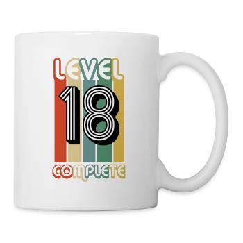 18. Geburtstag Feier Retro Zocken Geschenk - Tasse - Weiß - Rechts