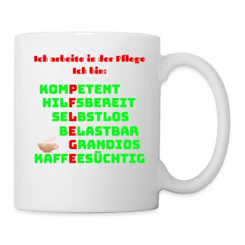 Gesundheitswesen - Pflege - Krankenhaus - Geschenk - Tasse - Weiß - Rechts
