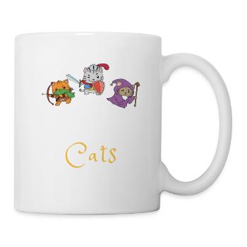 Cats Dungeon Dungeon LARP Knight RPG Cat - Mug - white - Right