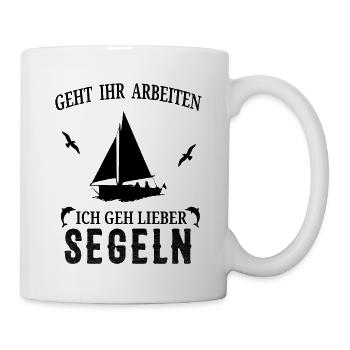 Segeln | Geschenk Segler | Geschenk Segeln lustig - Tasse - Weiß - Rechts
