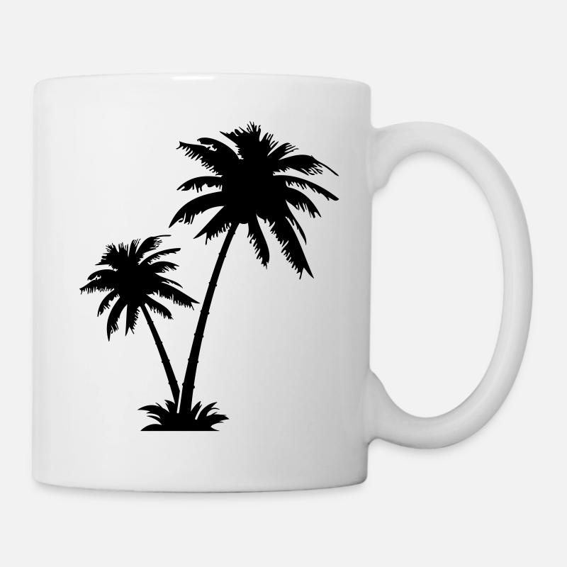 Palmen - Tasse - Weiß