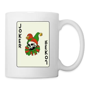 Joker Playing Card Card Game Card Player Skeleton - Mug - white - Right