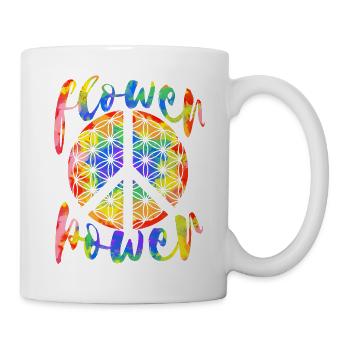 Flower Power Fleur de Vie Hippie Design - Mug blanc - blanc - Droite
