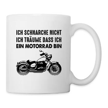 Ronflements de moto de rêve drôles - Mug blanc - blanc - Droite