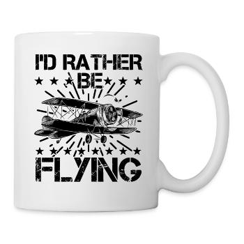 Propeller Airplane Aircraft Aviator Pilot - Mug - white - Right