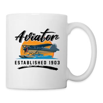 Airplane Aircraft Aviator Commercial Airline Pilot - Tasse - Weiß - Rechts