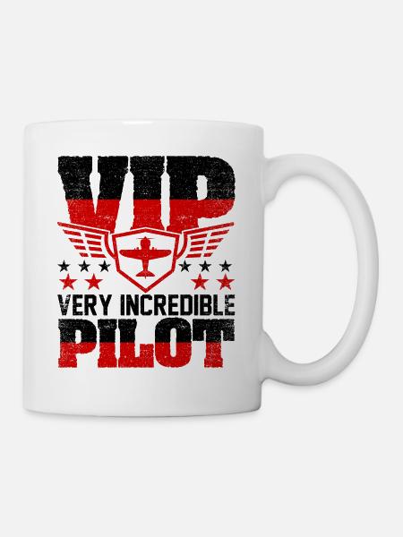 Airplane Aircraft Aviator Commercial Airline Pilot - Mug - white