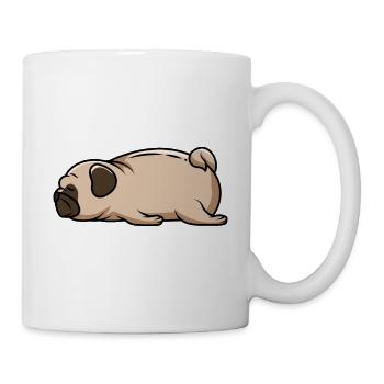 dormir Carlin Dormir Fatigué Caresser Pope Nope - Mug blanc - blanc - Droite