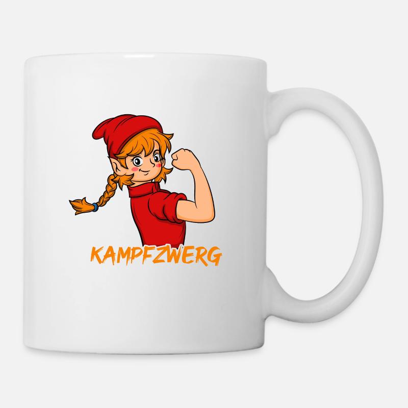 Kampfzwerg Klein aber Oho Kleinwüchsig Geschenk - Tasse - Weiß