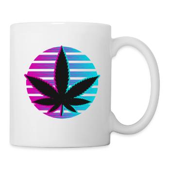 Kiffen herbe kiffer cannabis 420 Neon - Mug blanc - blanc - Droite