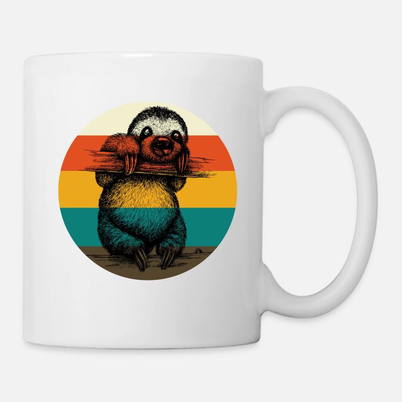 Sloth sloth vintage - Mug - white